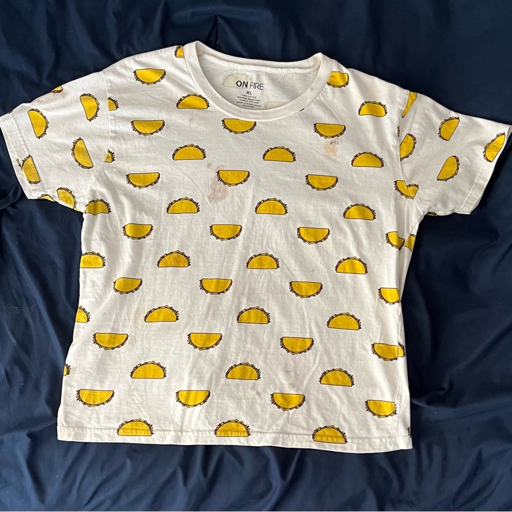 white used taco shirt, large